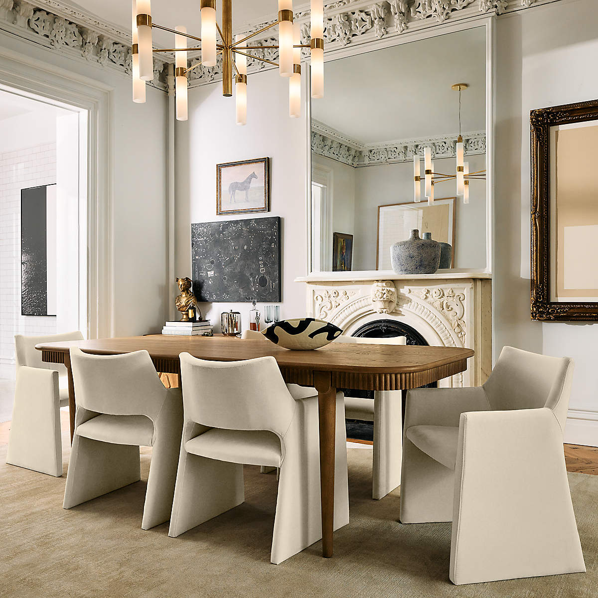 Gilded Glass Chandelier