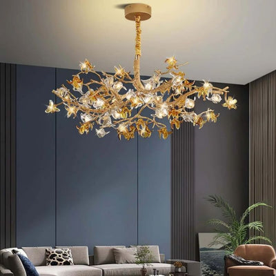 Veridian Brass Branch Chandelier