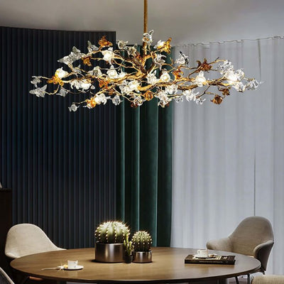 Veridian Brass Branch Chandelier