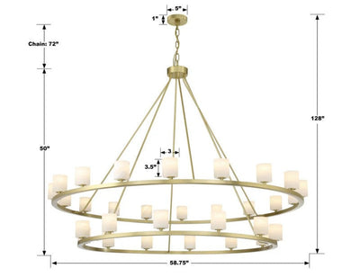 Estate 30 Light Chandelier Alabaster