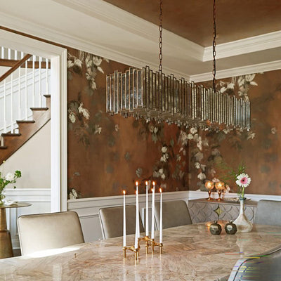 Roselle Glass Rectangular Chandelier