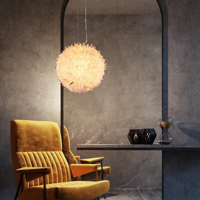 Savoy Crystal Cluster Ball Pendant Light