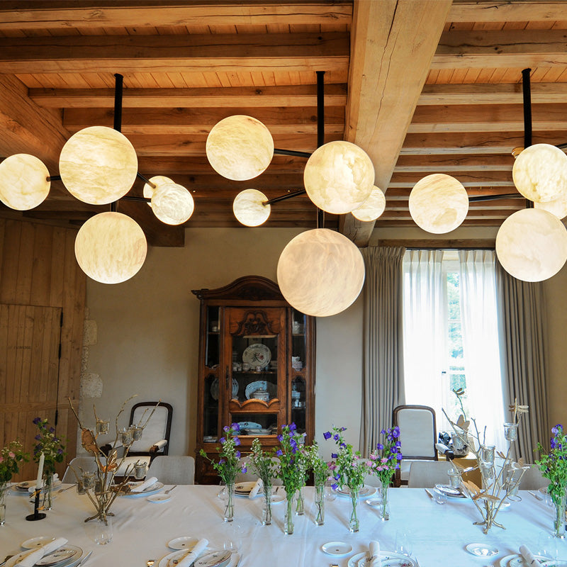 Westhaven Sphere Delight-Modern Artistic Alabaster Chandelier Light