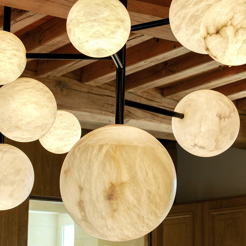 Westhaven Sphere Delight-Modern Artistic Alabaster Chandelier Light
