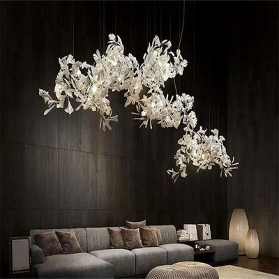 Ceramic Ginkgo Luxury Branch Chandelier
