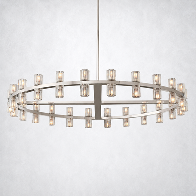 Marlowe Crystal Shades Round Chandelier 48"