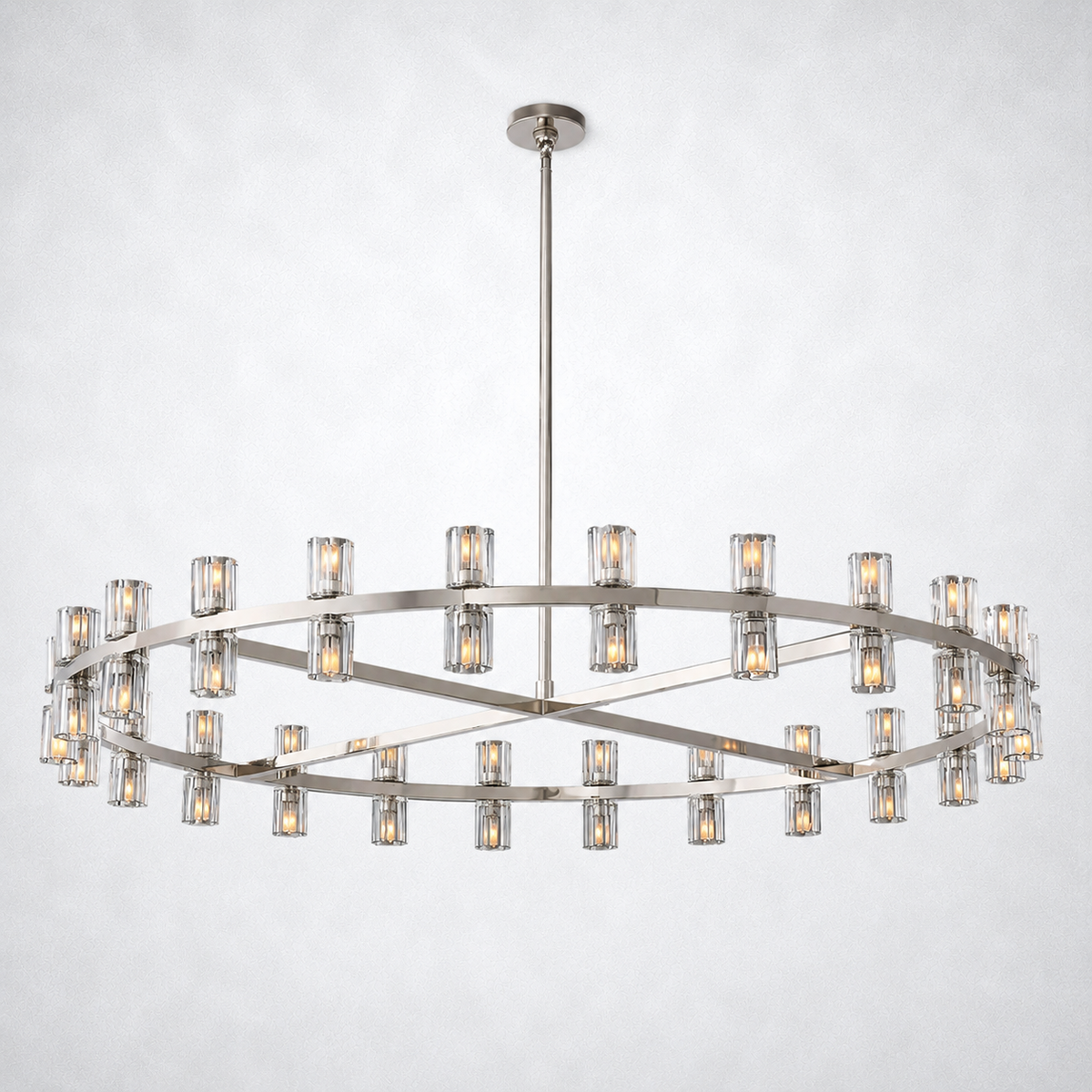 Marlowe Crystal Shades Round Chandelier 48"