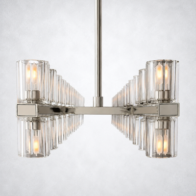 Marlowe Crystal Rectangular Chandelier 54"