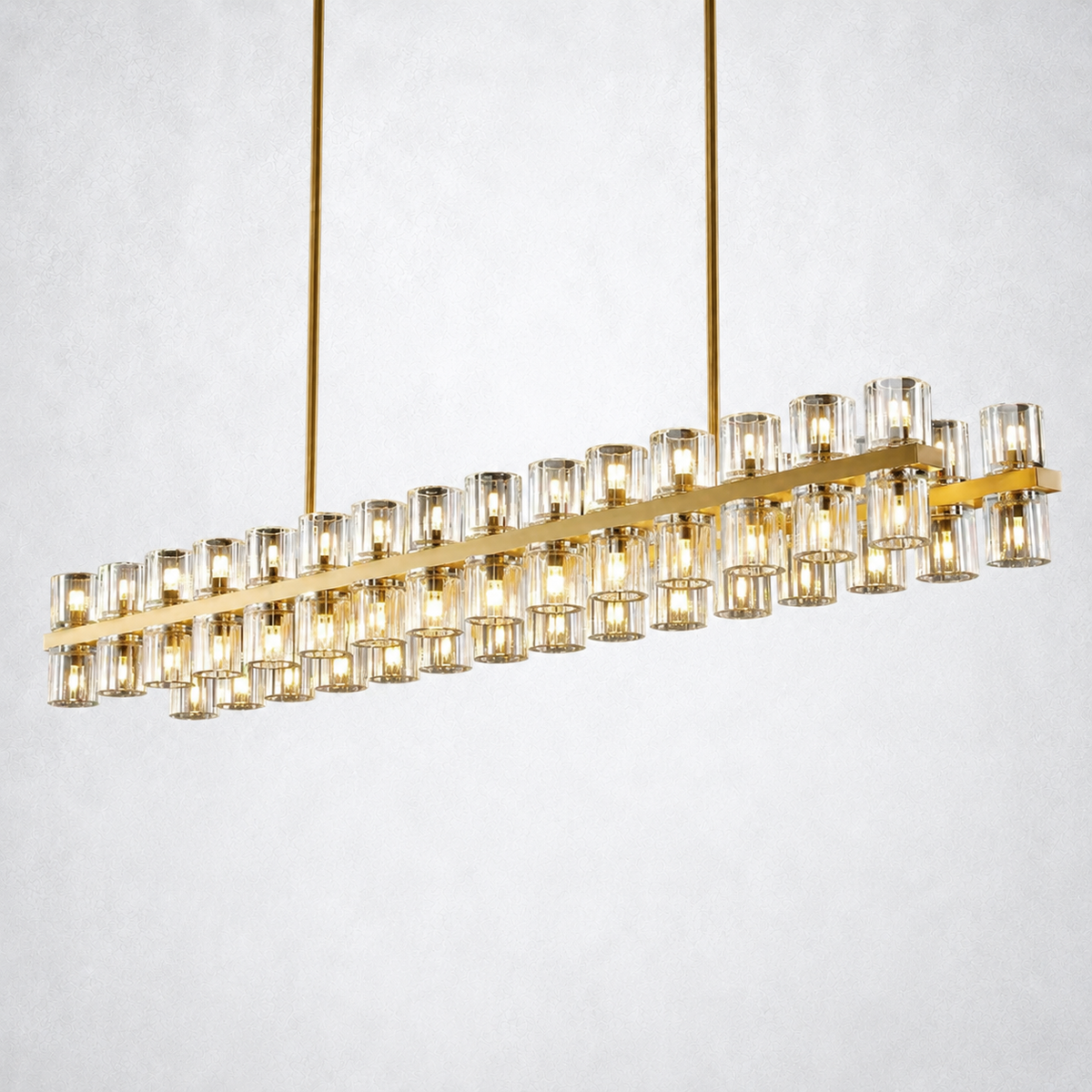 Marlowe Crystal Rectangular Chandelier 54"