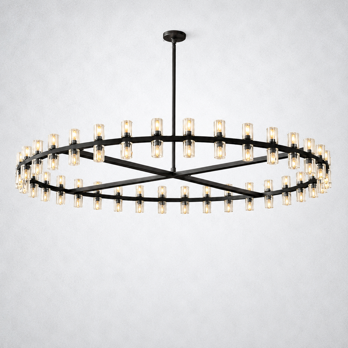 Marlowe Crystal Shades Round Chandelier 60"