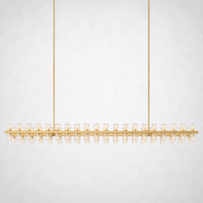 Marlowe Crystal Rectangular Chandelier 72"