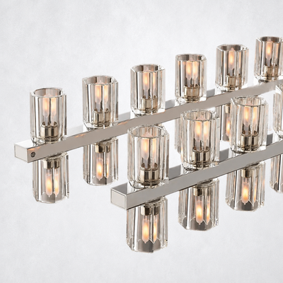 Marlowe Crystal Rectangular Chandelier 72"