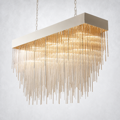 Glint Rectangular Chandelier 54"