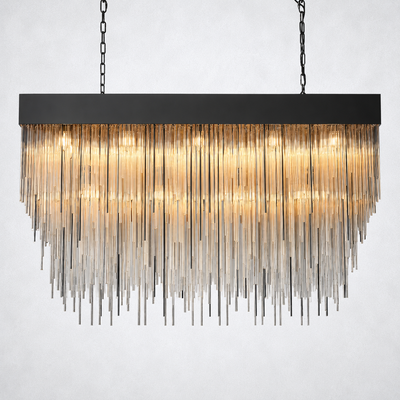 Glint Rectangular Chandelier 54"