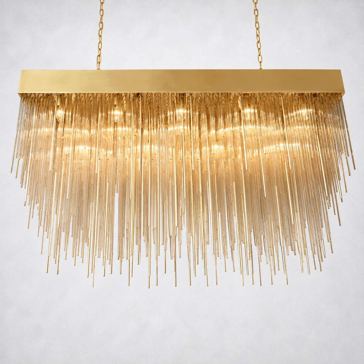 Glint Rectangular Chandelier 54"