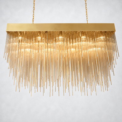Glint Rectangular Chandelier 54"