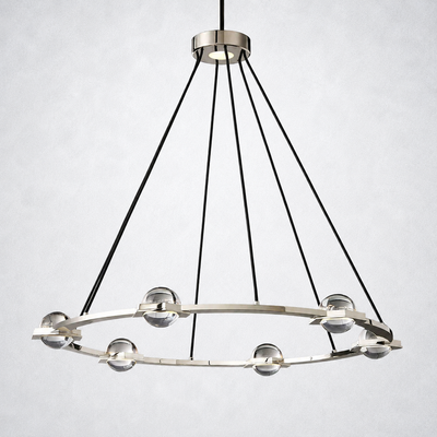 Dorian Crystal Ball Round Chandelier 36"