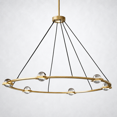 Dorian Crystal Ball Round Chandelier 48"