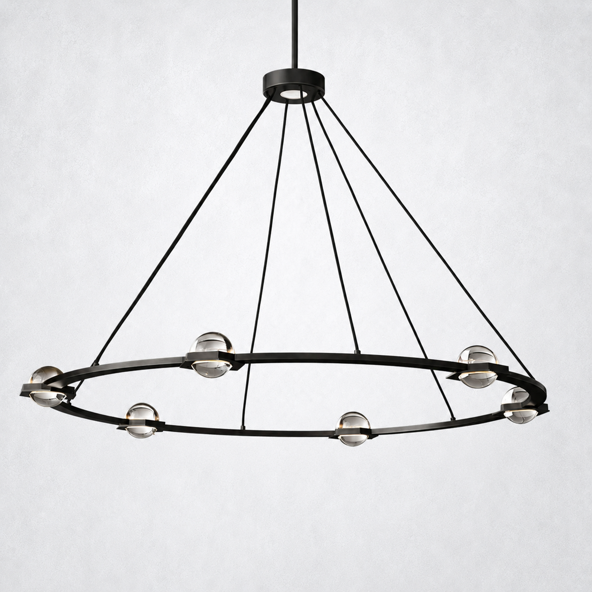 Dorian Crystal Ball Round Chandelier 48"