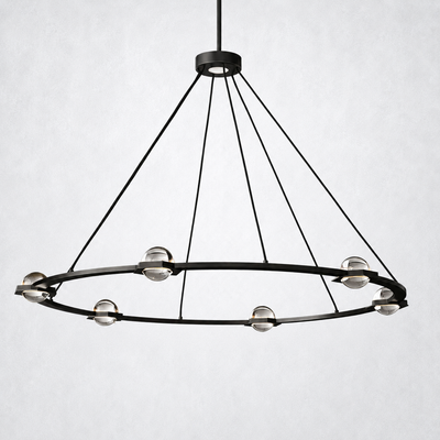 Dorian Crystal Ball Round Chandelier 48"