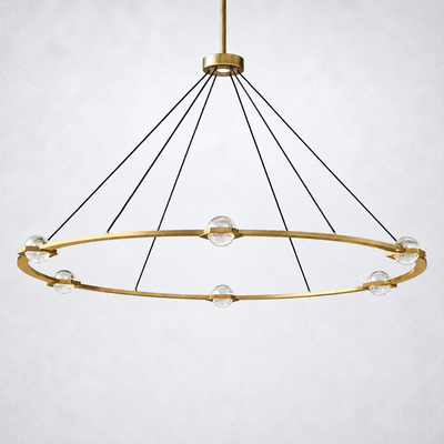 Dorian Crystal Ball Round Chandelier 60"