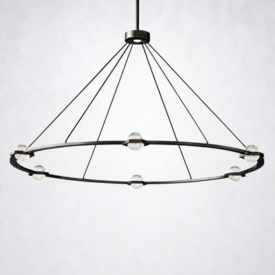 Dorian Crystal Ball Round Chandelier 60"