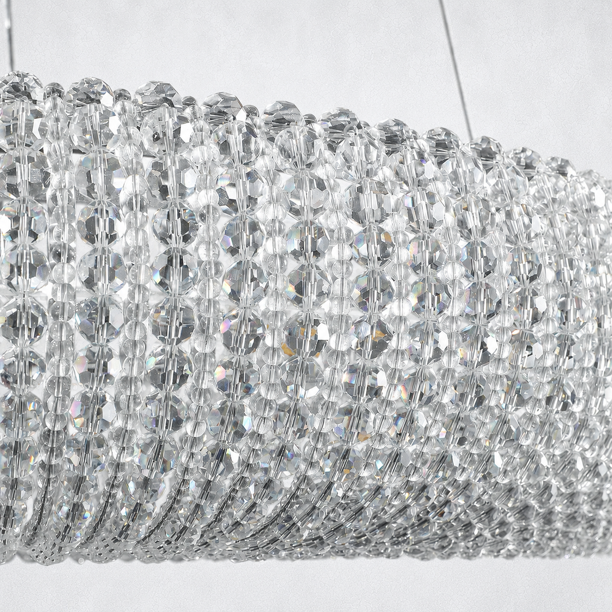 Elysian Crystal Round LED Chandelier 59"