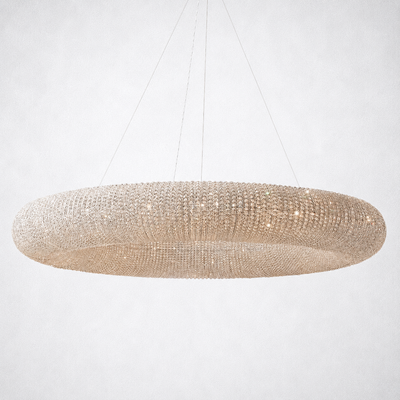 Elysian Crystal Round LED Chandelier 59"