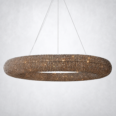 Elysian Crystal Round LED Chandelier 59"