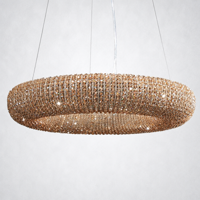 Elysian Crystal Round LED Chandelier 59"