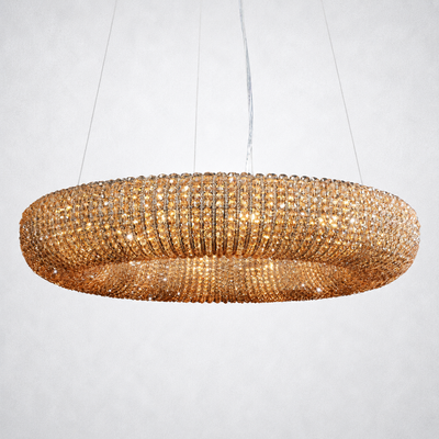 Elysian Crystal Round LED Chandelier 59"