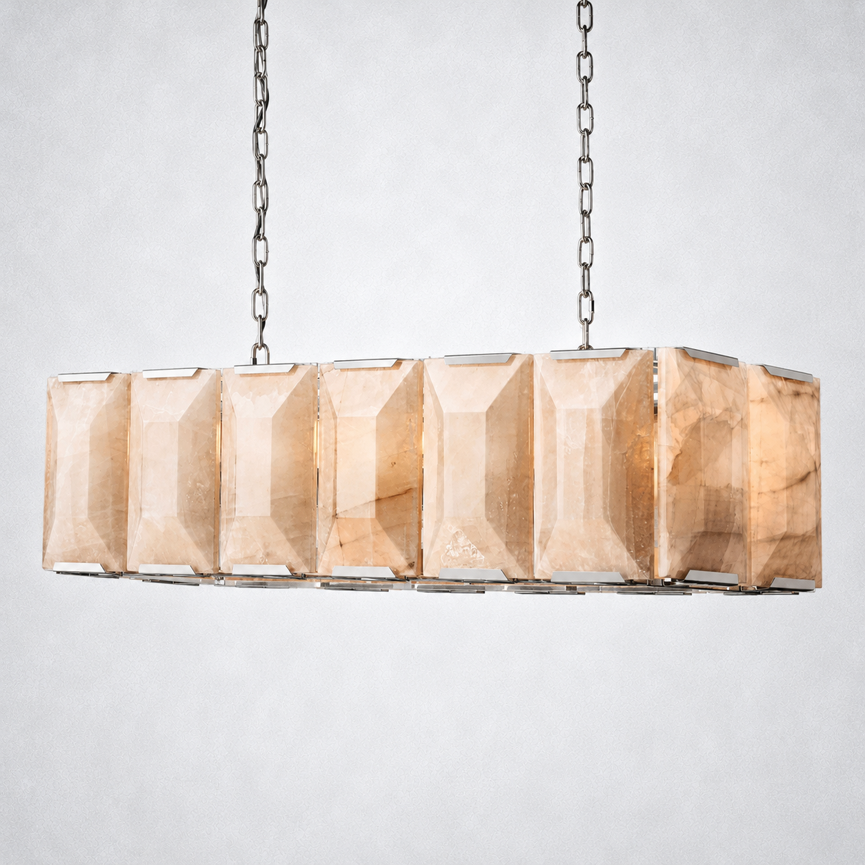 Ellington Alabaster Rectangular Chandelier 42"