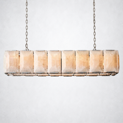 Ellington Alabaster Rectangular Chandelier 54"