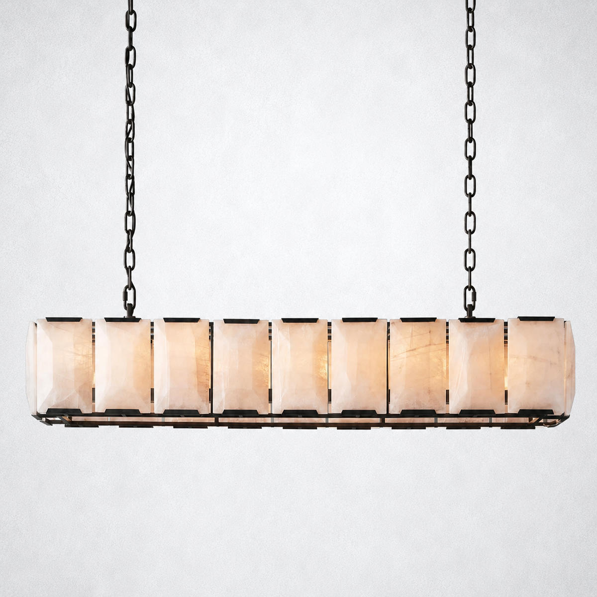 Ellington Alabaster Rectangular Chandelier 62"