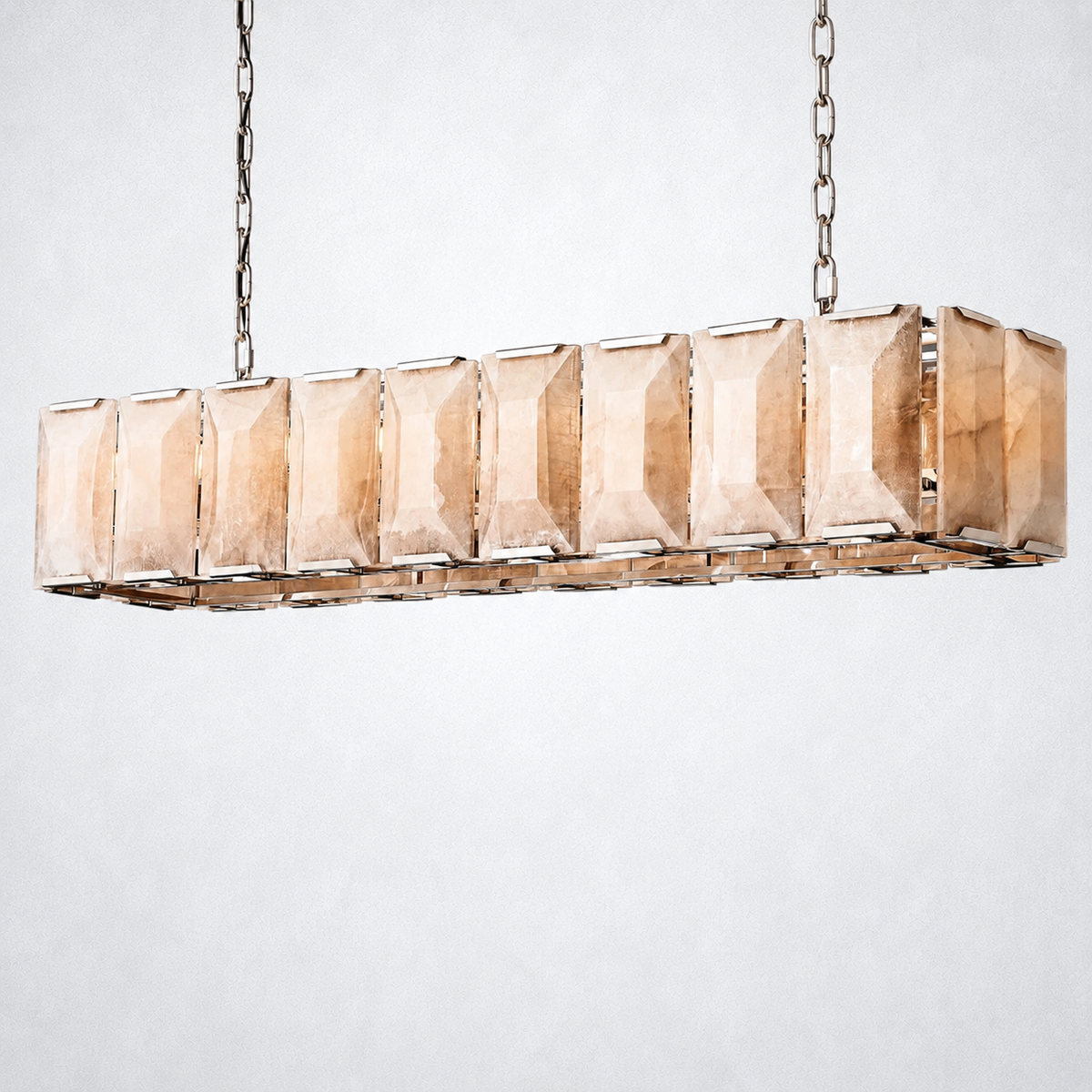 Ellington Alabaster Rectangular Chandelier 62"