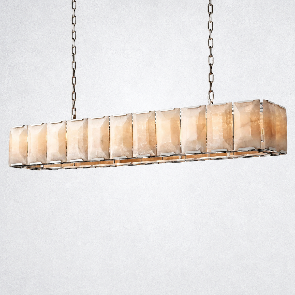Ellington Alabaster Rectangular Chandelier 74"