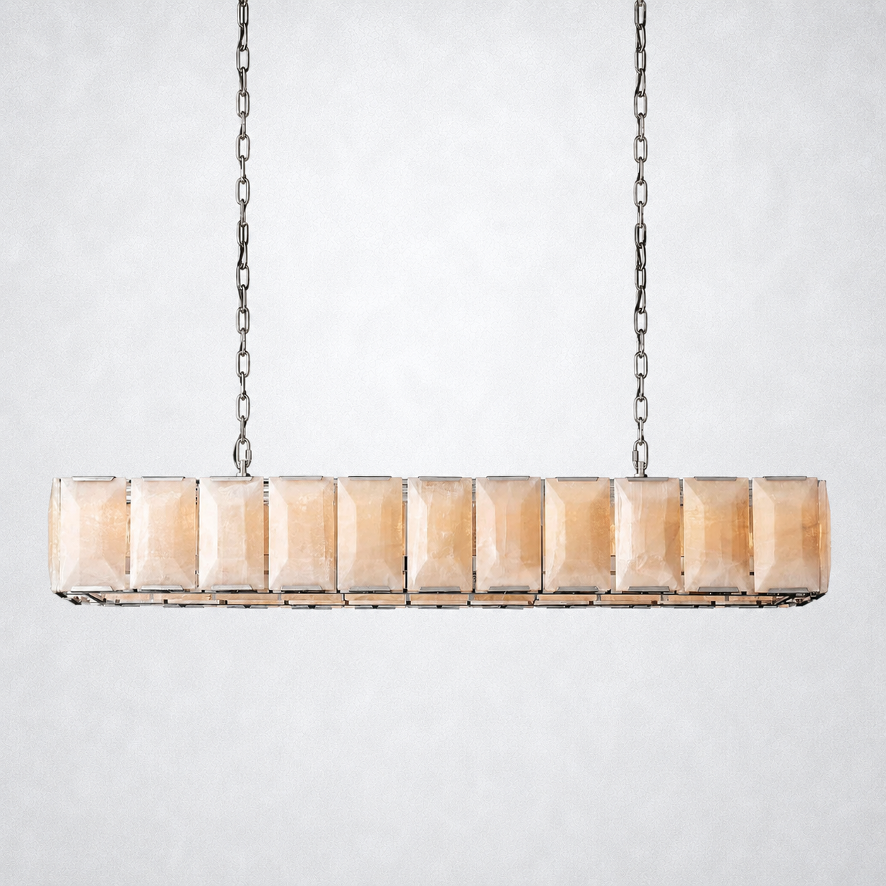 Ellington Alabaster Rectangular Chandelier 74"