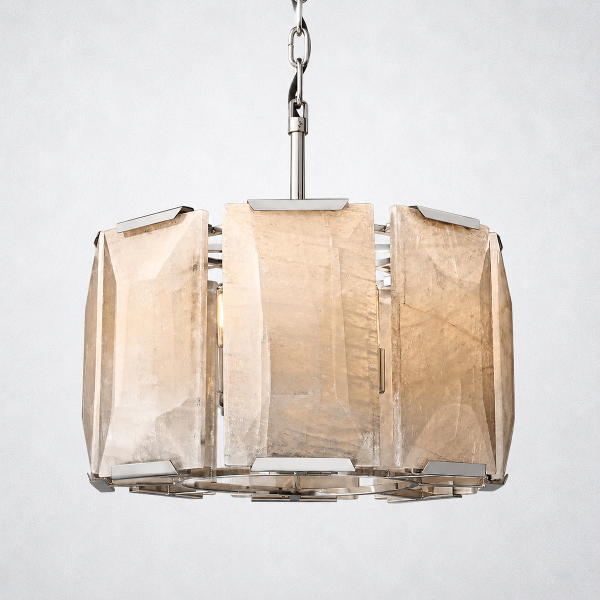 Ellington Alabaster Round Chandelier 19"
