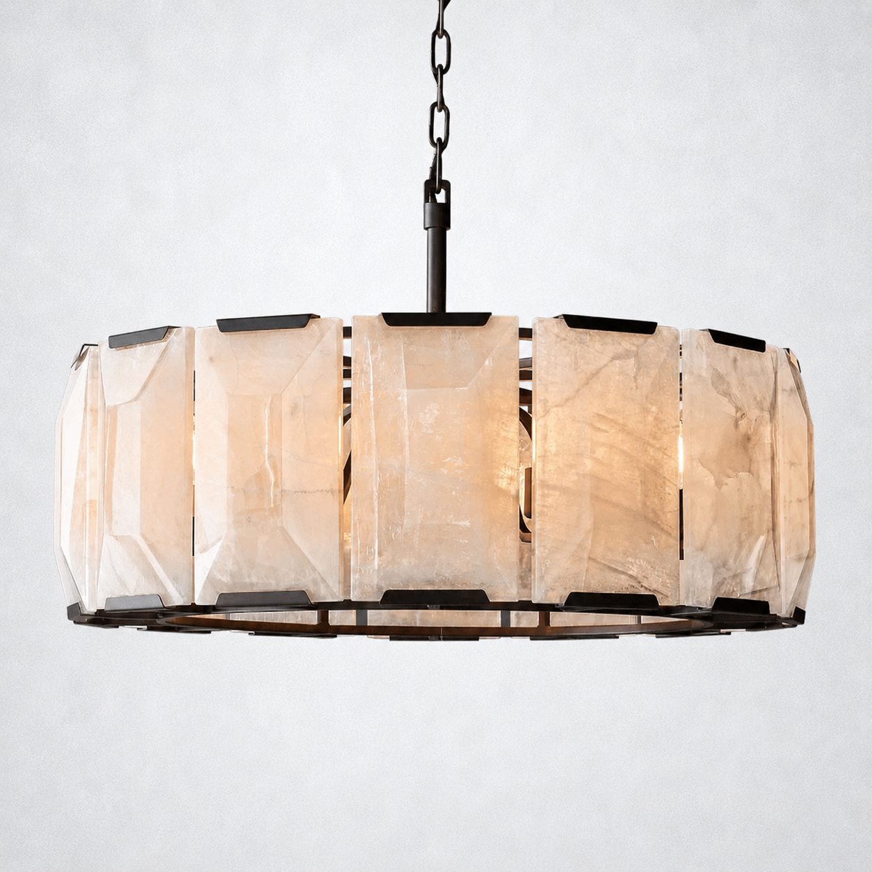 Ellington Alabaster Round Chandelier 31"