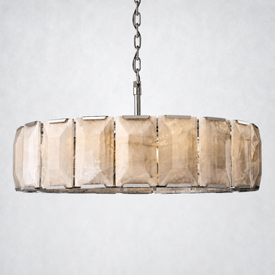 Ellington Alabaster Round Chandelier 43"