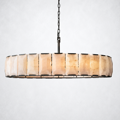 Ellington Alabaster Round Chandelier 60"