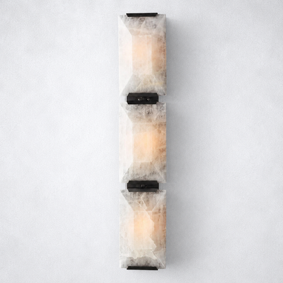 Ellington Alabaster Triple Sconce