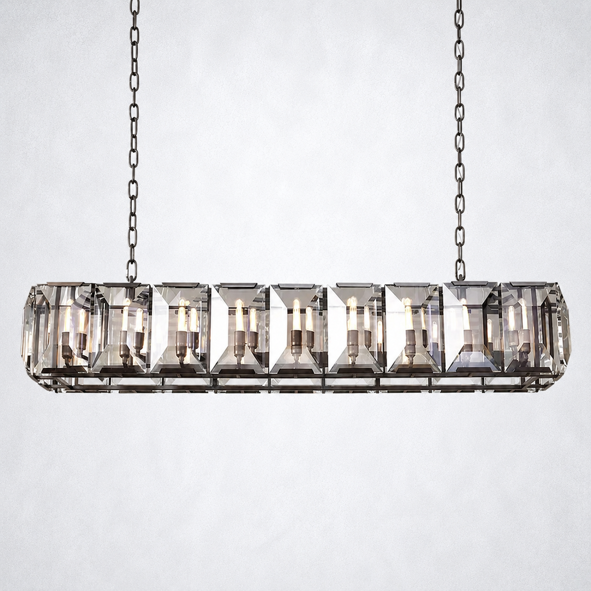 Ellington Crystal Rectangular Chandelier 62"