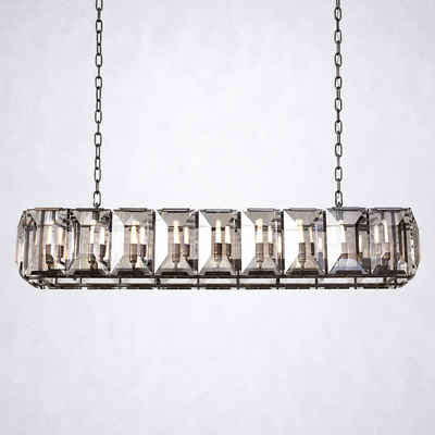 Ellington Crystal Rectangular Chandelier 62"