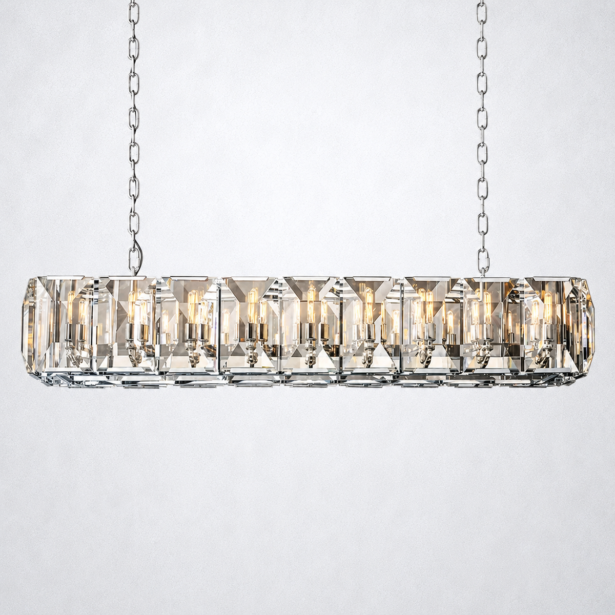 Ellington Crystal Rectangular Chandelier 62"
