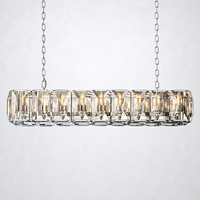 Ellington Crystal Rectangular Chandelier 62"