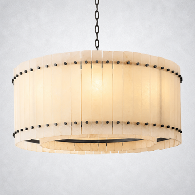 Sorella Alabaster Round Chandelier 37"
