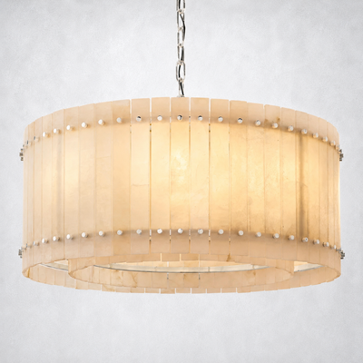 Sorella Alabaster Round Chandelier 37"