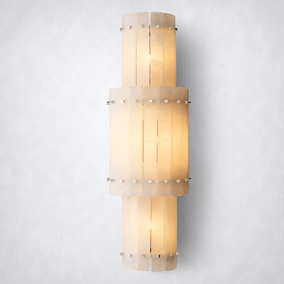 Sorella Alabaster Grand Round Sconce