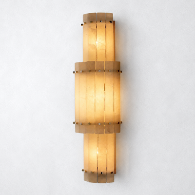 Sorella Alabaster Grand Round Sconce